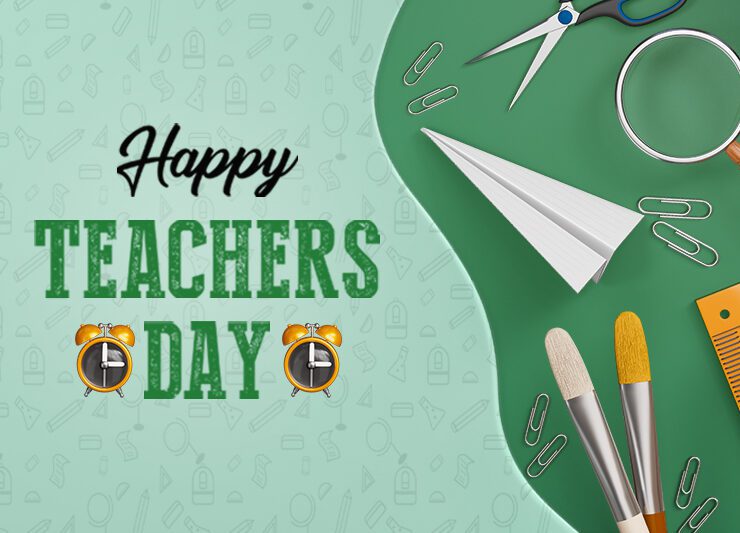 Happy teachers day social media banner template