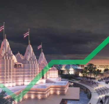 Indian stock markets weekly newsletter - BAPS temple